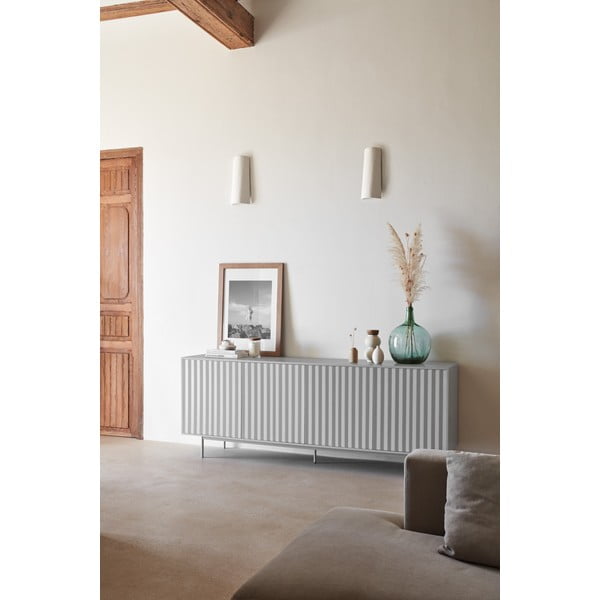 Szara niska komoda 211x80 cm Sierra – Teulat-image-1