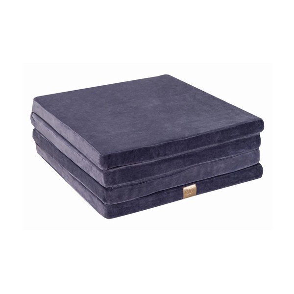 Szaroniebieska mata do zabawy dla dzieci 120x120 cm – Meowbaby-image-2