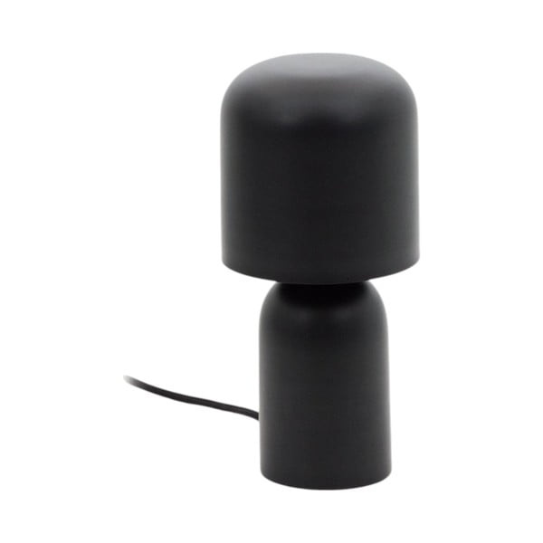 Czarna lampa stołowa z metalowym kloszem (wysokość 28 cm) Monze – Kave Home