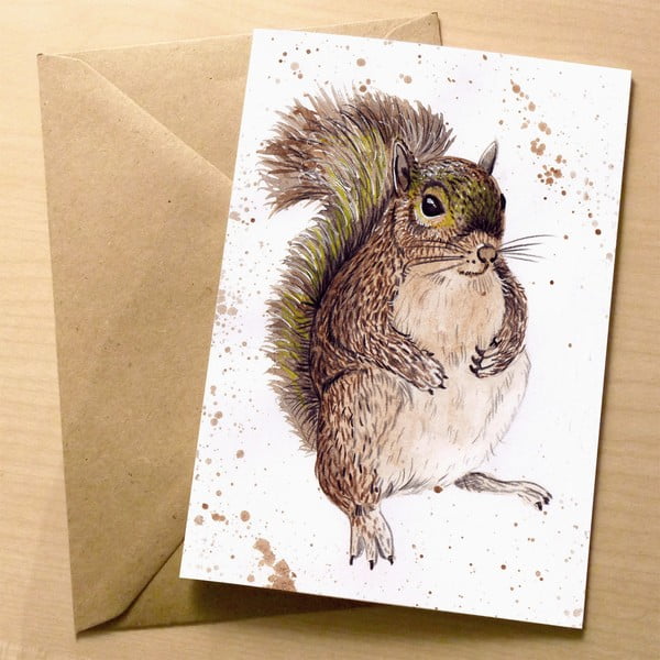 Kartka okolicznościowa Wraptious Splatter Squirrel