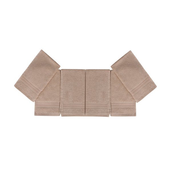 Zestaw 6 beżowych ręczników łazienkowych, 50x30 cm-image-2