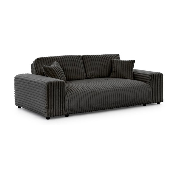 Ciemnoszara sztruksowa sofa 213 cm Justin – Ropez
