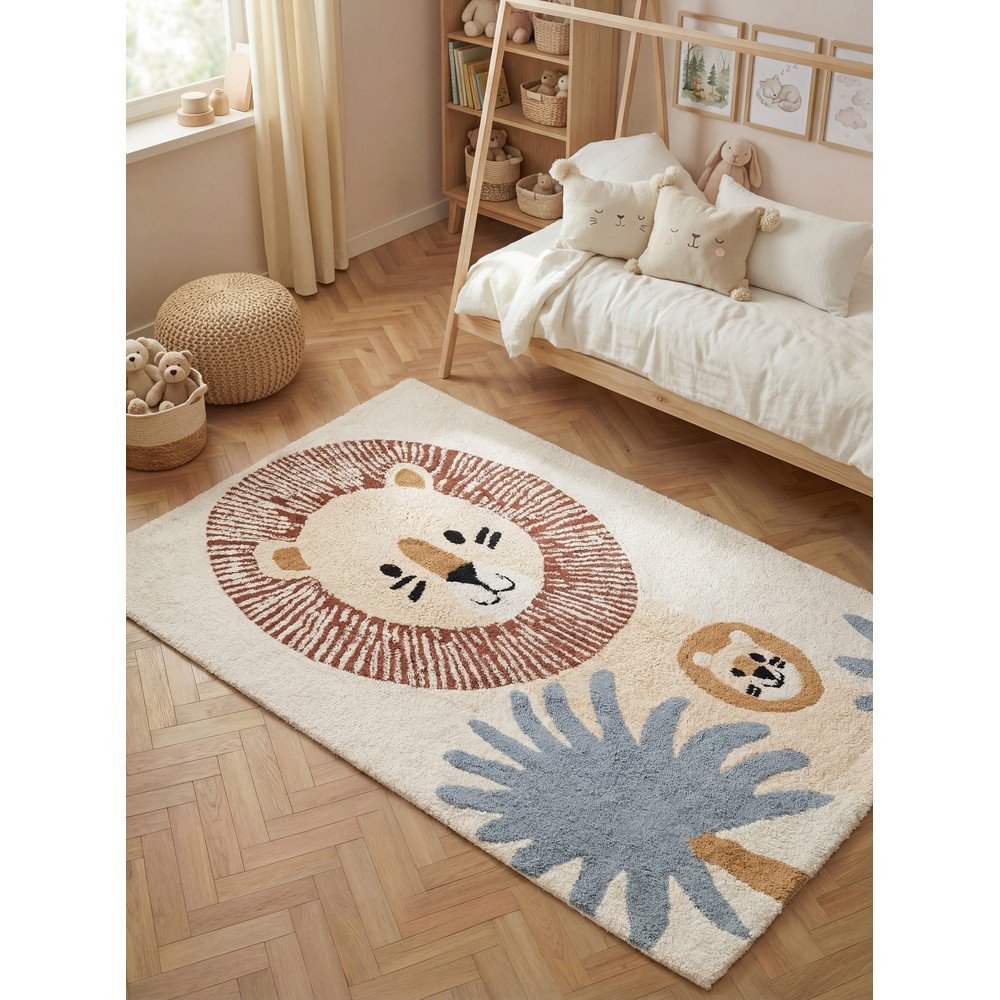 Kremowy bawełniany dywan dziecięcy odpowiedni do prania/tkany ręcznie 140x200 cm Snuggle Leander – Hanse Home (zdjęcie 4)