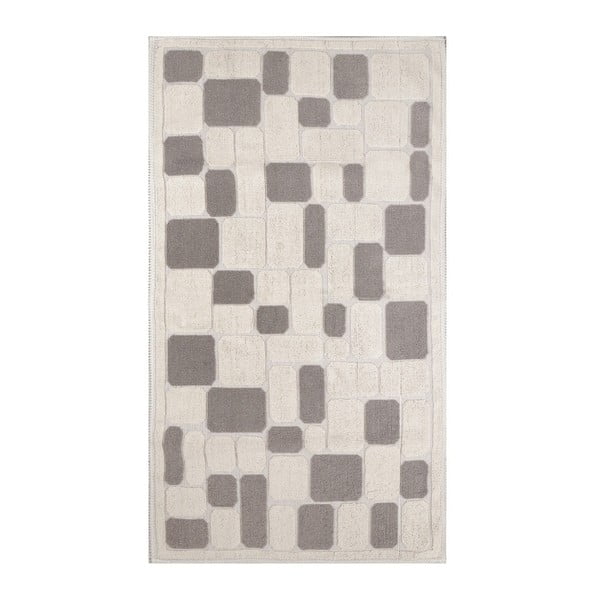 Kremowy dywan z domieszką bawełny Mosaic Kahve, 100x150 cm