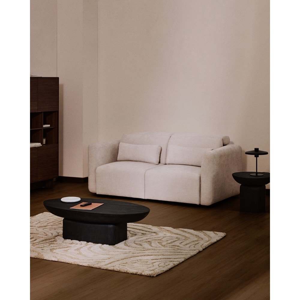 Beżowa częściowo rozkładana sofa z tkaniny szenilowej z szezlongiem 180 cm Lares – Kave Home (zdjęcie 10)