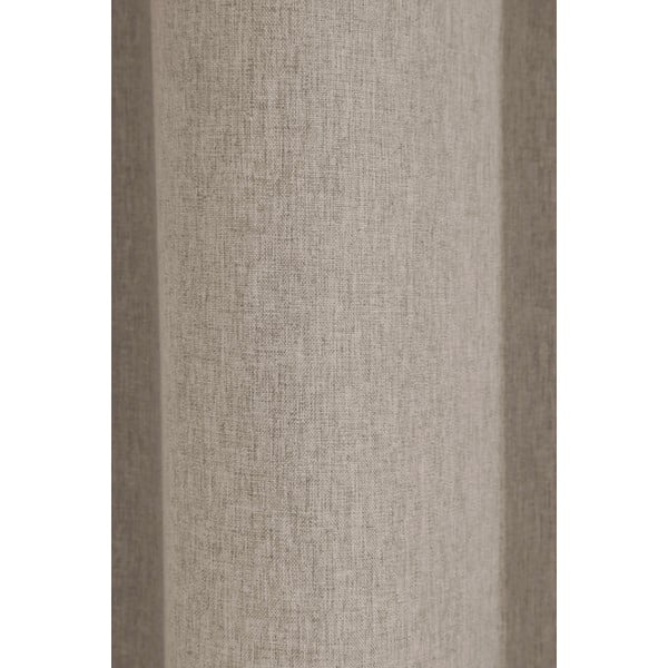Brązowa zasłona 135x245 cm Len Uni – Sehlbach-image-1