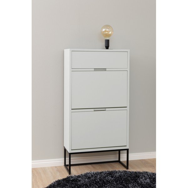 Biała szafka na buty z uchylnymi drzwiczkami Lipp – Tenzo-image-1