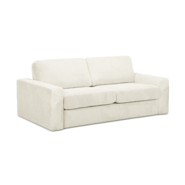 Beżowa sztruksowa rozkładana sofa 195 cm Nona – Makamii-image-2