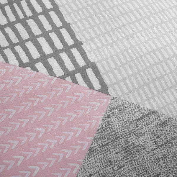Różowa pościel jednoosobowa 135x200 cm Larsson Geo – Catherine Lansfield-image-3