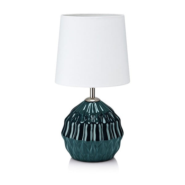 Zielono-biała lampa stołowa Markslöjd Lora