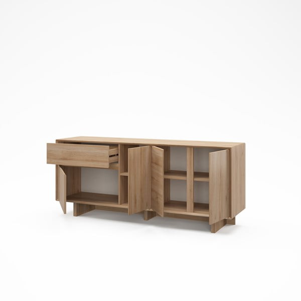 Komoda w dekorze dębu w naturalnym kolorze 180x76x45 cm Carpi – Marckeric-image-3