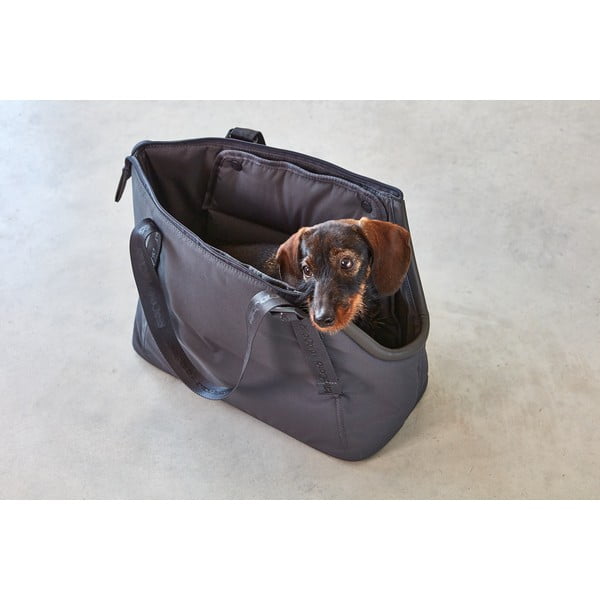 Ciemnoszara torba transportowa dla psów 22x40 cm Sporta Asphalt S – MiaCara-image-2