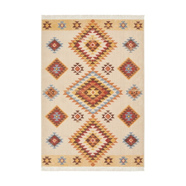 Pomarańczowo-beżowy dywan z domieszką bawełny z recyklingu Nouristan, 200x290 cm