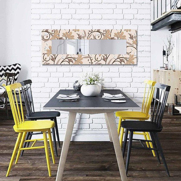 Lustro ścienne z drewnianą ramą 40x120 cm – Wallity-image-2