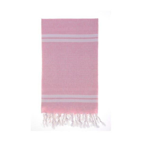 Ręcznik Hamam Bodrum Pink, 100x180 cm