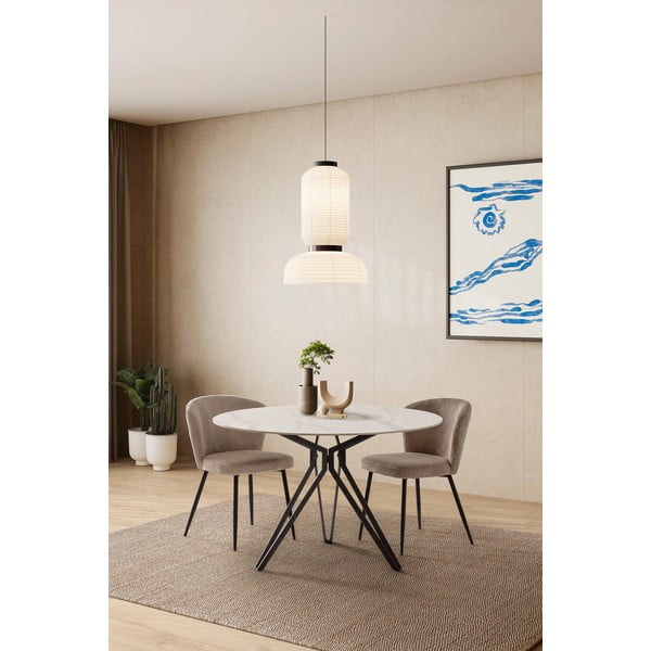 Beżowe sztruksowe krzesła zestaw 4 szt. Megan – Marckeric-image-1