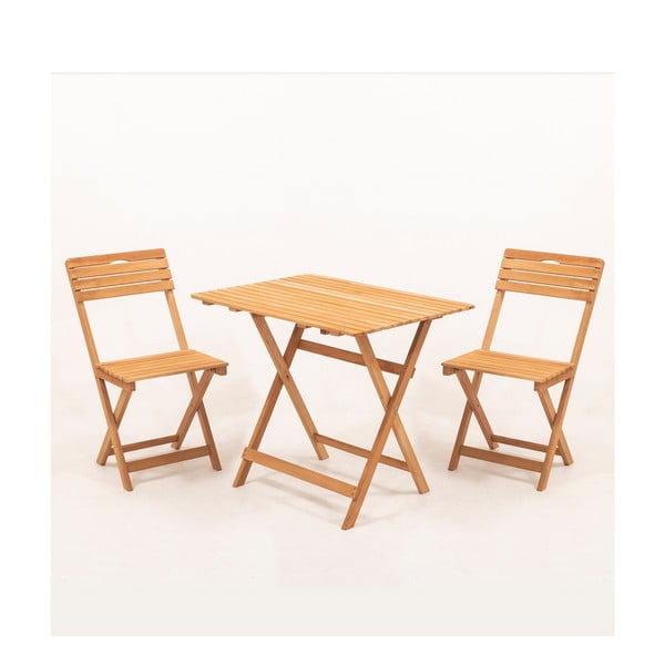 Zestaw mebli ogrodowych z litego drewna bukowego dla 2 osób – Floriane Garden-image-1