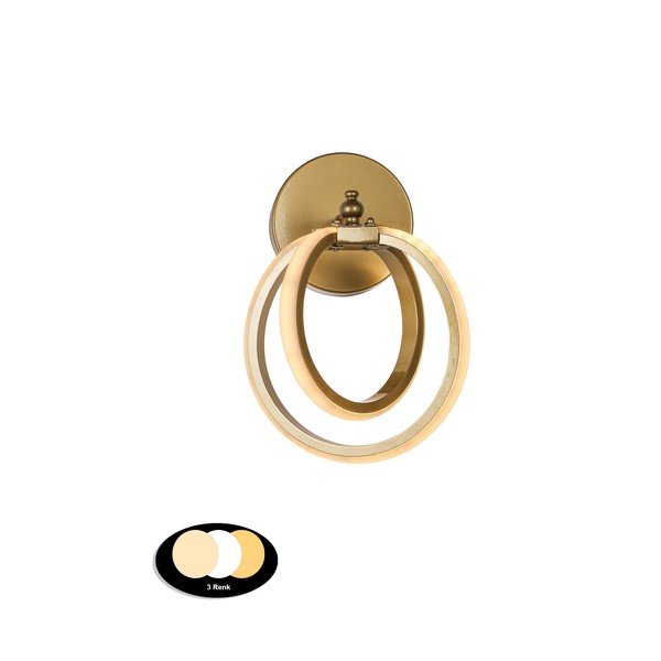 Metalowy kinkiet LED w kolorze brązu Sezen – Squid Lighting-image-2