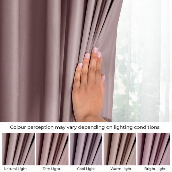 Jasnobrązowa aksamitna zasłona częściowo zaciemniająca (dimout) 140x270 cm Eyelets – Restilo-image-4