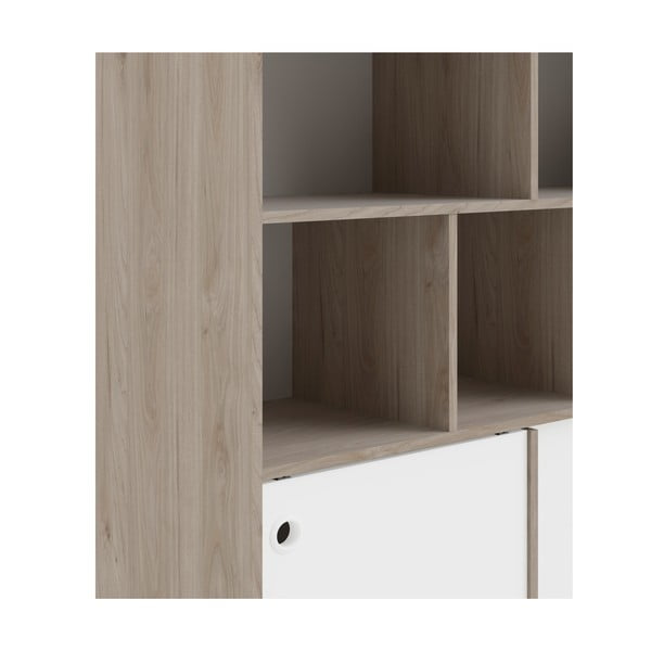 Biały regał z ramką w dekorze dębu Tvilum Rome, 99 x 176 cm-image-1