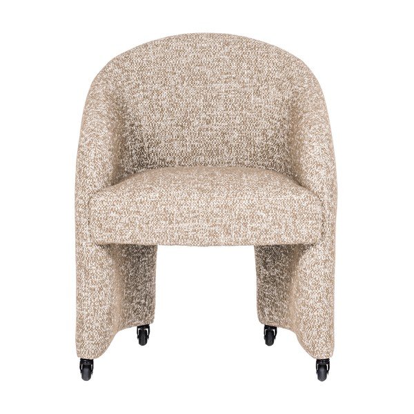 Beżowe tapicerowane krzesło biurowe Cordo – WOOOD-image-2