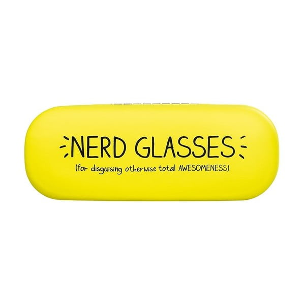 Żółte etui na okulary Happy Jackson Nerd Glasses