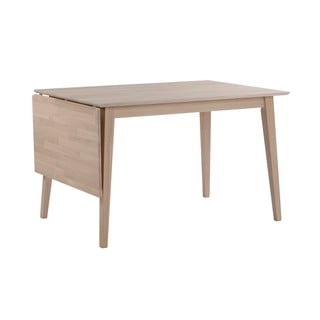 Matowy lakierowany stół z drewna dębowego z opuszczanym blatem Rowico Mimi, 120 x 80 cm