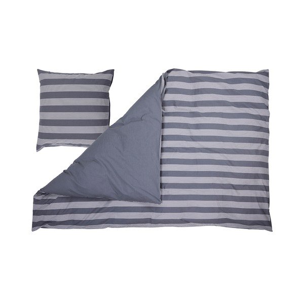 Szara pościel z perkalu bawełnianego 200x140 cm Pure – Bahne & CO