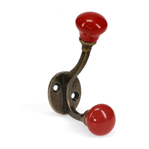 Czerwony metalowy wieszak ścienny 3 cm – Rex London