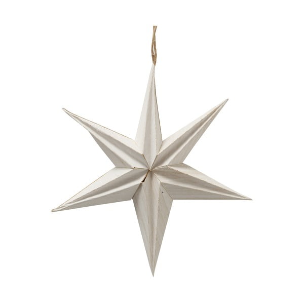 Biała papierowa świąteczna dekoracja wisząca w kształcie gwiazdy Boltze Kassia, ø 20 cm