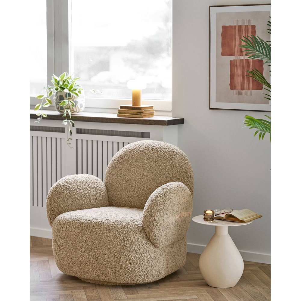 Biało-naturalna bambusowa lampa stołowa z plastikowym kloszem (wysokość 18 cm) Stafford – House Nordic (zdjęcie 4)