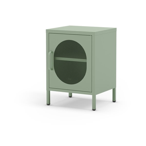 Miętowa metalowa szafka nocna Diora – Marckeric-image-3