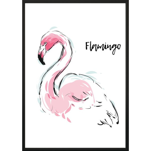 Plakat DecoKing Flamingo Aquarelle, 50x40 cm