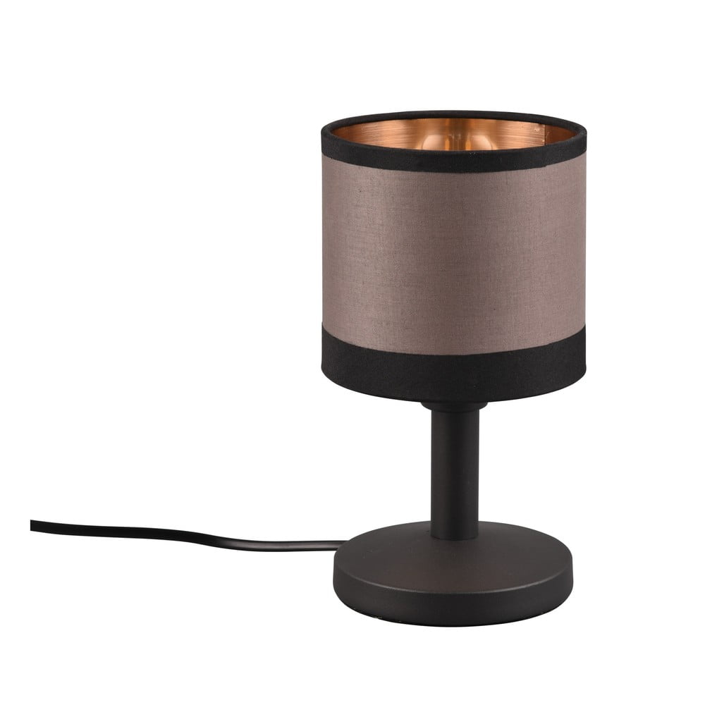 Czarno-brązowa lampa stołowa (wys. 22 cm) Davos – Reality