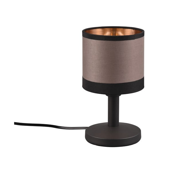 Czarno-brązowa lampa stołowa (wys. 22 cm) Davos – Reality