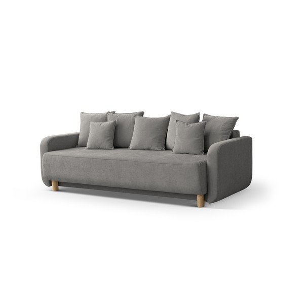 Szara rozkładana sofa ze schowkiem 231 cm Elen – Micadoni -image-1