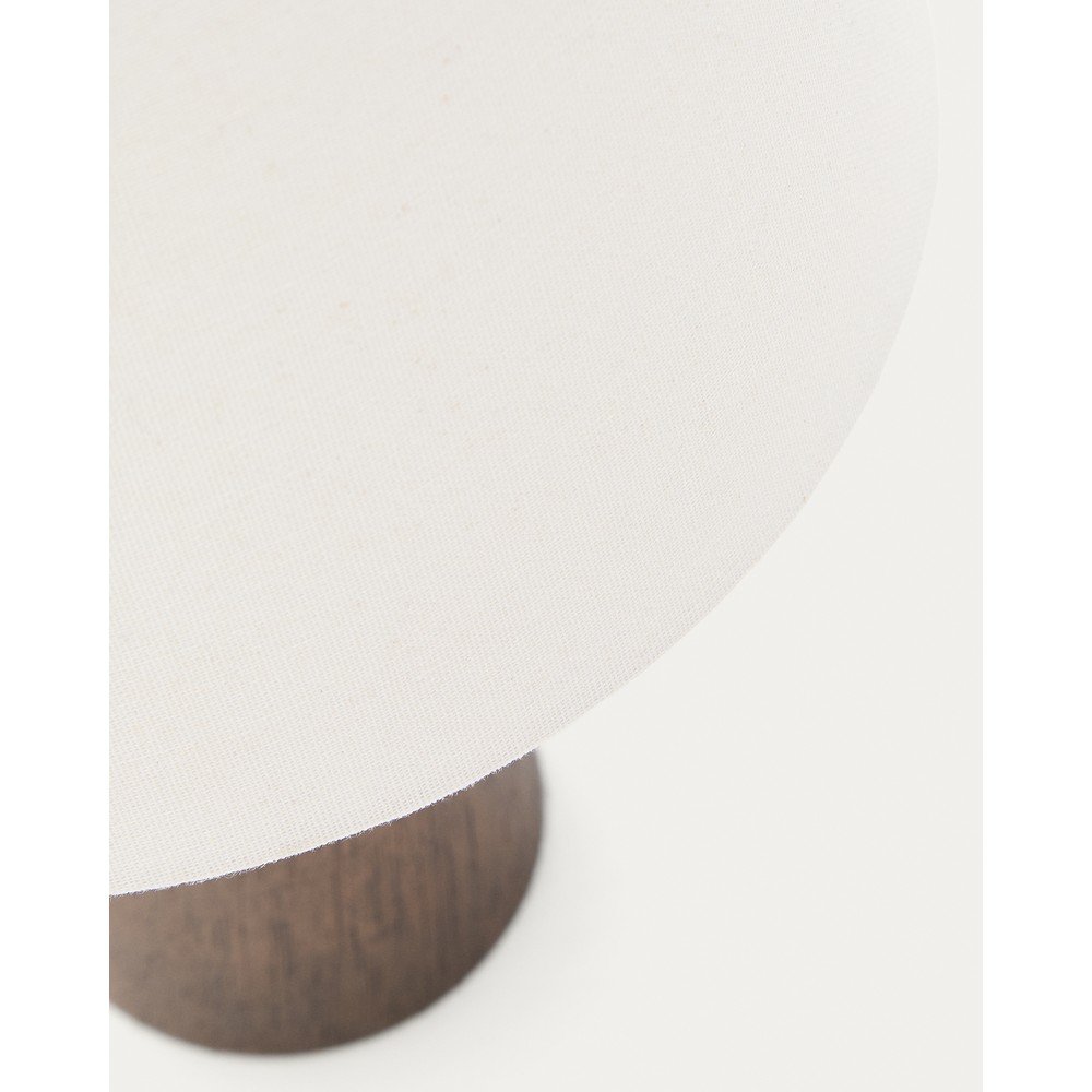 Biała/w ciemnym naturalnym kolorze lampa stołowa z tekstylnym kloszem (wysokość 49,5 cm) Marga – Kave Home (zdjęcie 5)