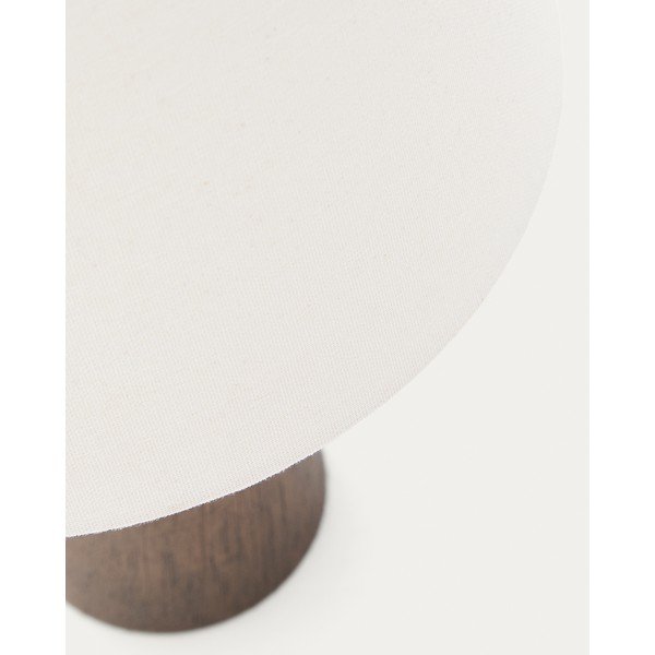 Biała/w ciemnym naturalnym kolorze lampa stołowa z tekstylnym kloszem (wysokość 49,5 cm) Marga – Kave Home-image-4