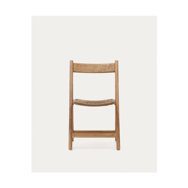 Brązowe drewniane krzesło ogrodowe Dandara – Kave Home-image-4