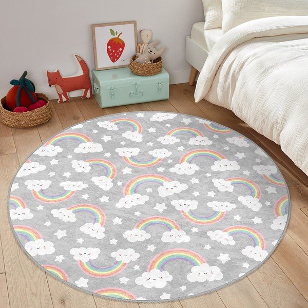 Szary dywan dziecięcy ø 120 cm Comfort – Mila Home-image-2