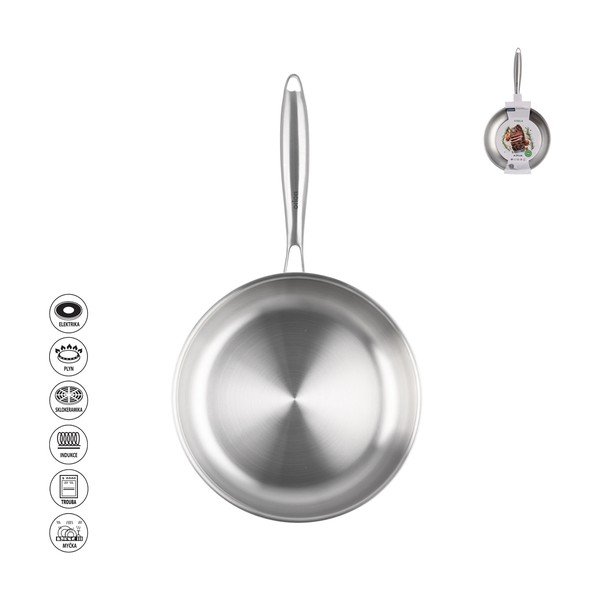 Patelnia ze stali nierdzewnej ø 24 cm Steela – Orion-image-3