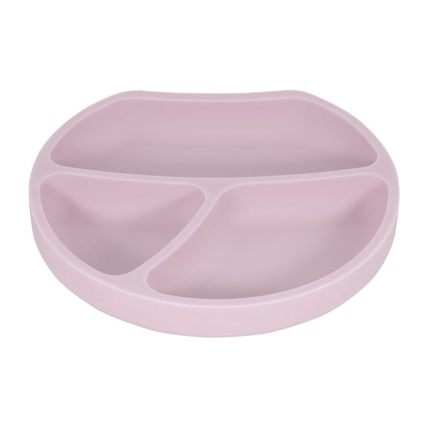 Jasnoróżowy silikonowy talerz dla dzieci 19x20,5 cm – Kindsgut-image-2