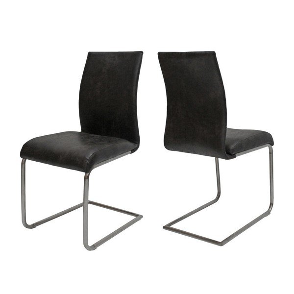 Zestaw 4 czarnych krzeseł Canett Clipper-image-1