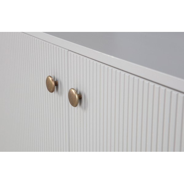 Jasnoszary regał modułowy z litego drewna sosnowego 78x200 cm Madu – WOOOD-image-2