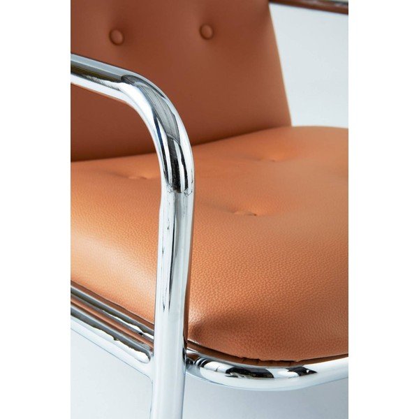 Koniakowy fotel z imitacji skóry Almelo – Jotex-image-4