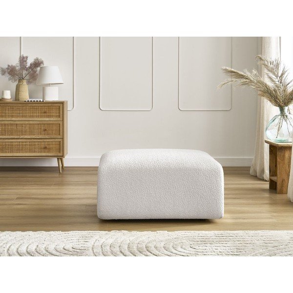 Biały podnóżek z materiału bouclé Tina – Bobochic Paris-image-4