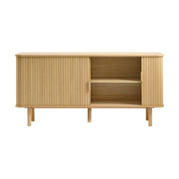 Niska komoda w dekorze dębu z drzwiami przesuwnymi 76x160 cm Cavo – Unique Furniture-image-2