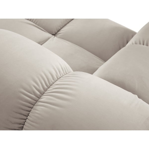 Beżowy aksamitny narożnik modułowy (lewostronny) Bellis – Micadoni -image-1