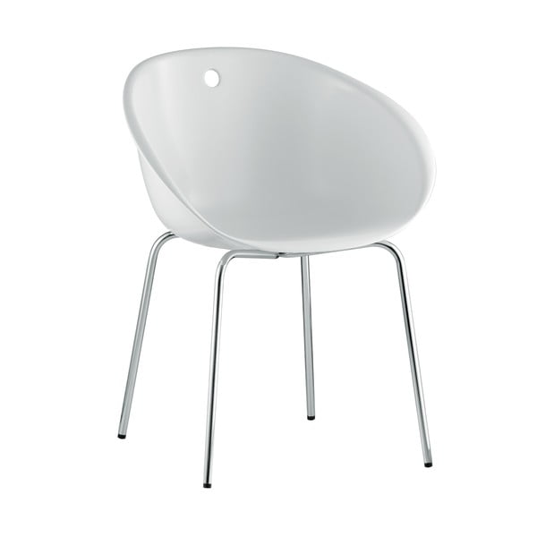Białe krzesło Pedrali Gliss
