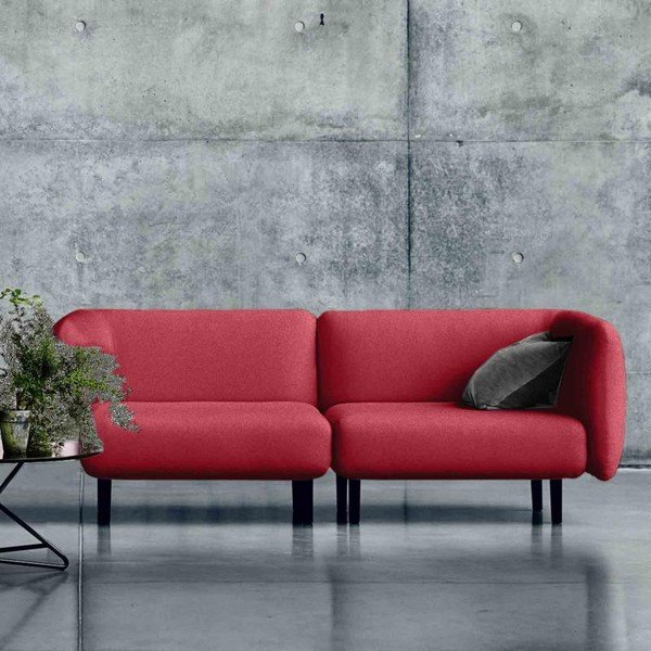 Czerwona sofa Softline Elle, 230 cm-image-1